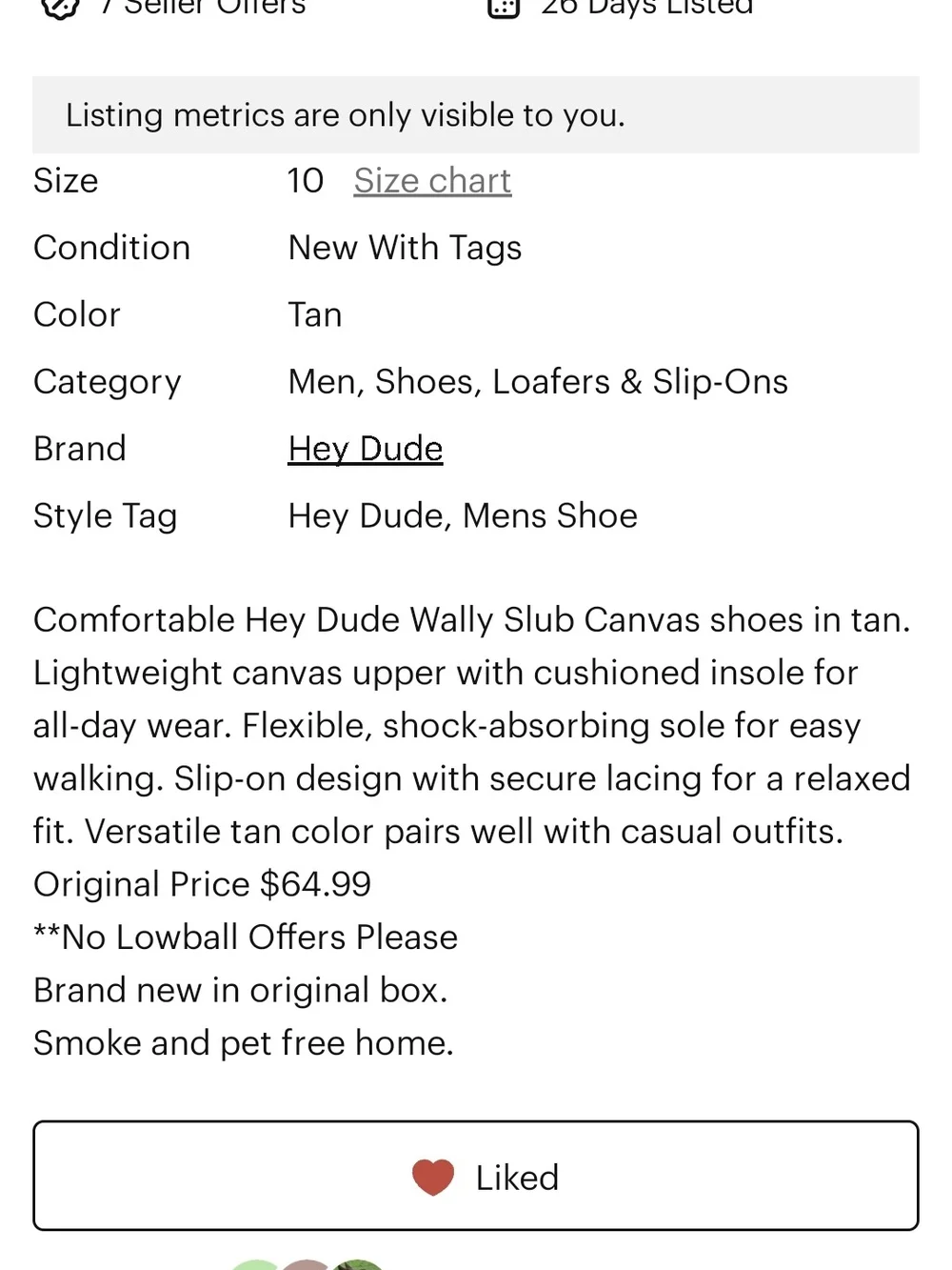 Hey Dude Wally Slub Canvas Men's Casual Shoes-NEW